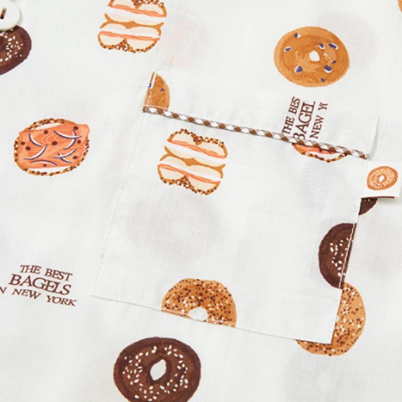 Orcite Men S Long Sleeve Pajama Set New York Bagel G008