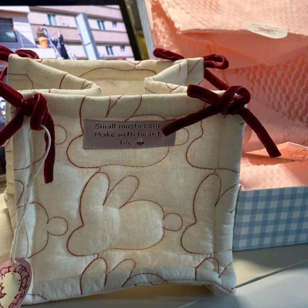 Square Storage Basket Cotton Home Decoration Cute Desktop Box