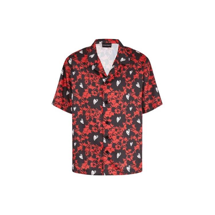 Emporio Armani SS24 Košile Pánská Červená 3D1C8P1-K2EZ1-F310