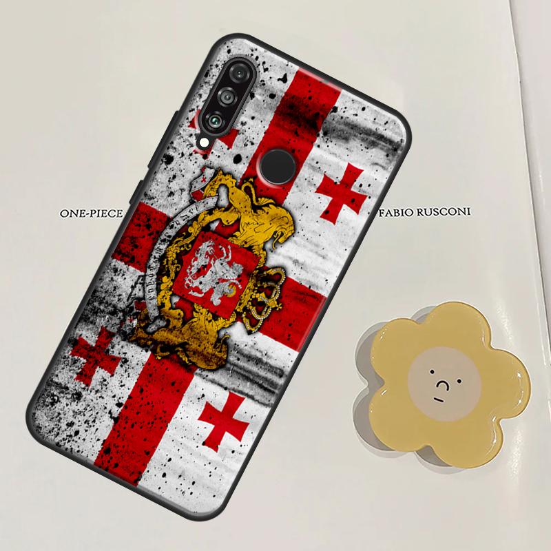 Georgia Flag For Huawei Nova Y91 Y60 Y70 Y90 Y61 3i 7i 8i 11i Nova 11 9 10 SE P20 P40 Lite P30 Pro Case
