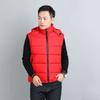 Jishi vest removable hat down cotton vest jacket loose thermal vest