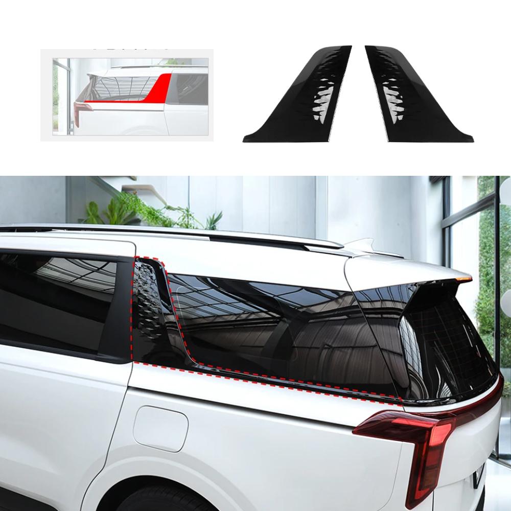

For KIA Carnival KA4 2026-2026 6PCS Car Window Decorative Strip Rear Side Panel Cover D-pillar Window Strip Trim Accessories