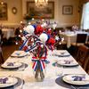 Independence Day Colorful Balls And Branches, Red White Blue Floral Poles, Reusable Plastic Foam Spheres, Vase Cake Decoration, Patriotic Party Decor