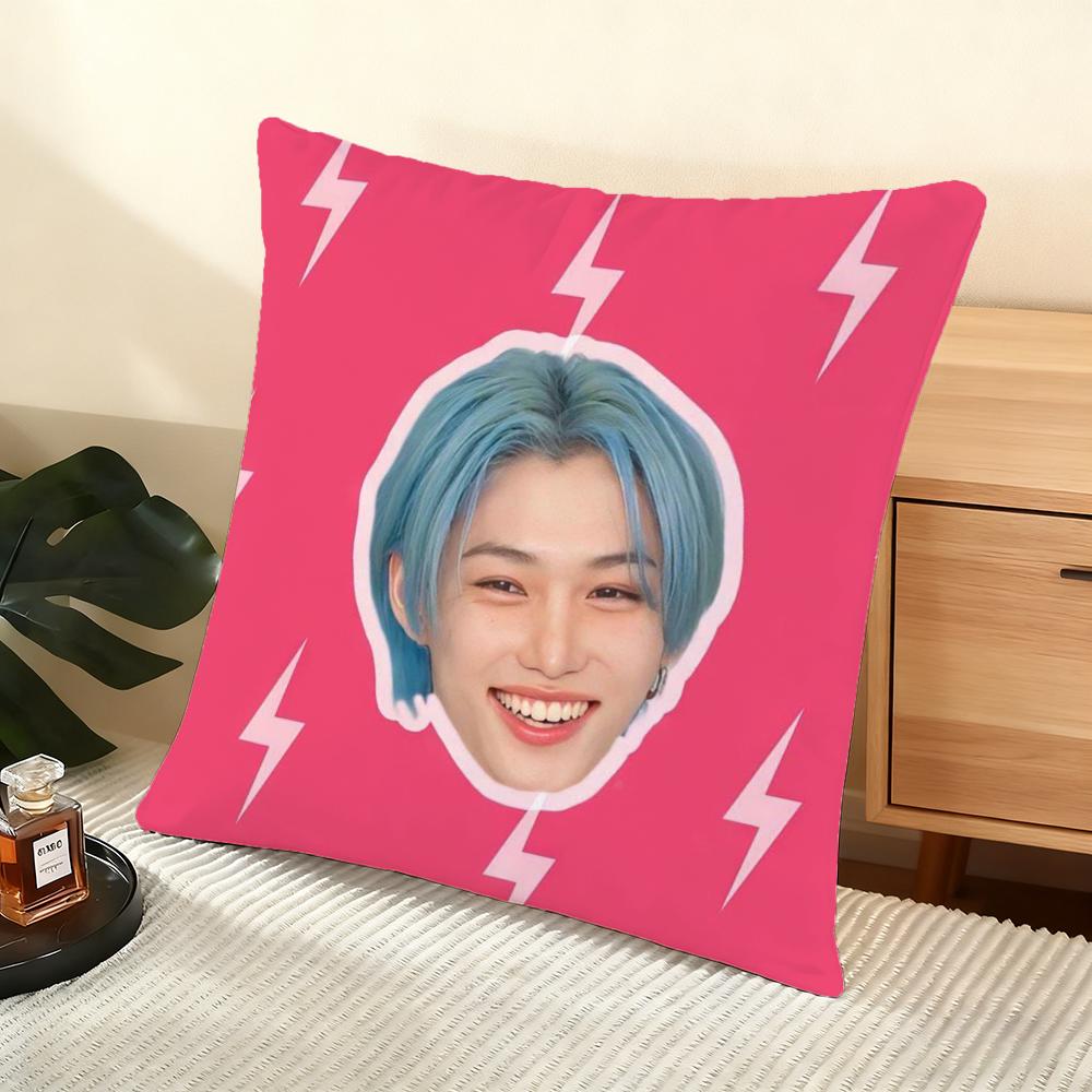Cushion Cover Silky Short Plush Home Sofa Cushion Cover - Invisible Zipper Home Decoration Cool Boy Felix