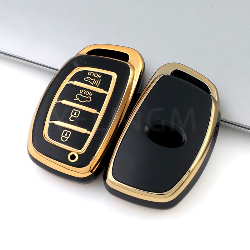 4 Buttons Smart Key Case For Hyundai Creta Ix35 Ix45 I10 I30 I40 Tucson Santa Fe Rena Sonata Elantra TPU Car Cover Accessories