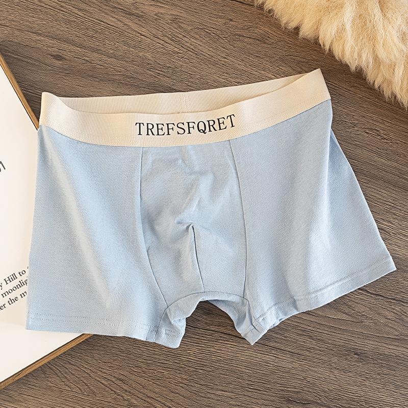 Soild Color Men Underwear Panties Cotton Boy Boxer Shorts Comfortable Underpants