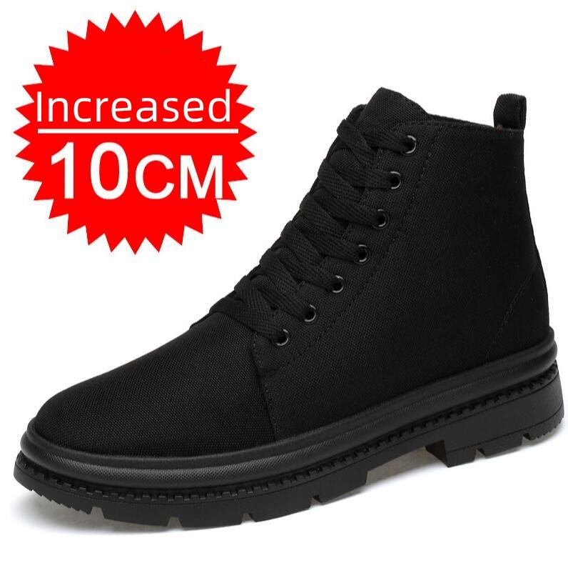 

Men Boots Elevator Shoes Hidden Heels Canvas Heightening Shoes For Man Hidden Heels Increase Insole 10Cm 8Cm 6Cm Sports 40