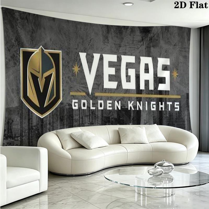 Vegas Golden Knights Wall Tapestry Aesthetic Wall Hanging Printed Fabric Blanket Decorative Tapestries for Bedroom Living Room Home Decor