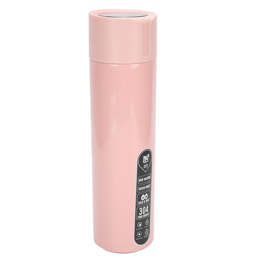 Smart Water Bottle Touch Temperature Display Timed Reminder Vacuum Insulated Bottle Battry PoweredPink