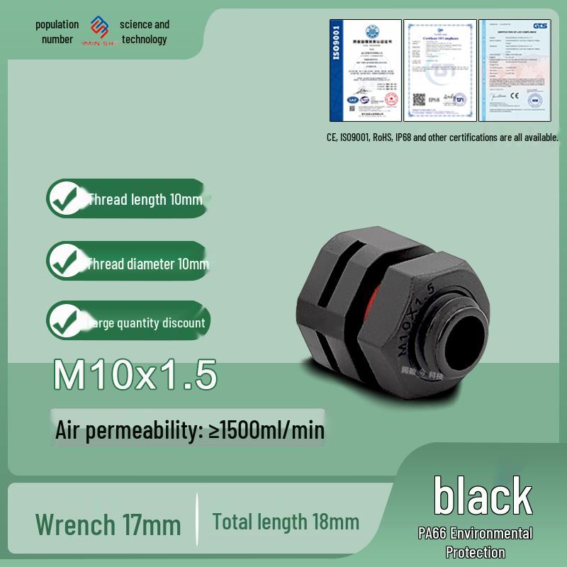 M12 Waterproof Breathable Nylon Automatic Vent and Pressure Relief Valve for Fermentation