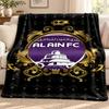 Al Ain FC Blanket Flannel Blanket Soft Cozy Plush Throw for Sofa Bed Lightweight Home Decoration Outdoor Camping
