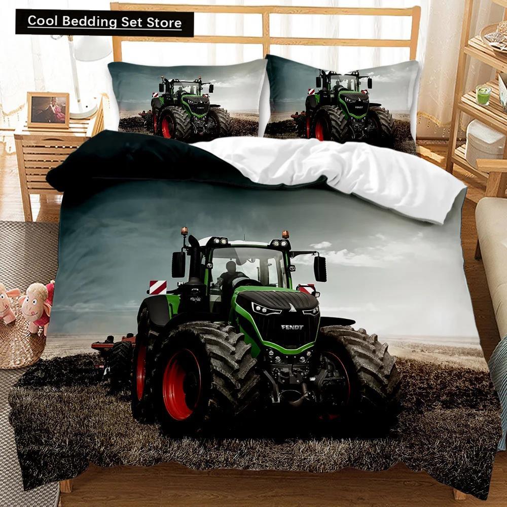 Engineering Vehicle Duvet Cover Set Engineering Vehicle Pickup Truck Off Road Vehicle Polyester Bedding Set Double Queen King