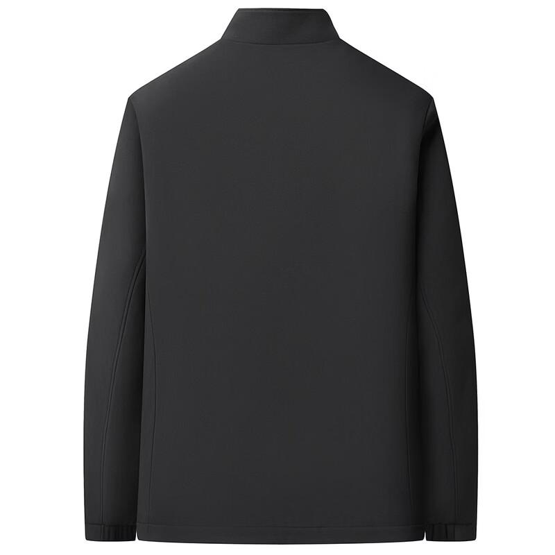 ROMON Men's Business Fleece-Lined Stand-Collar Jacket