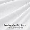 Aisbo King Size Pillow Cases Set of 2 - White King Pillowcase 2 Pack with Envelope Closure, Soft Brushed Microfiber Bed Pillow Case Cover, 20x36