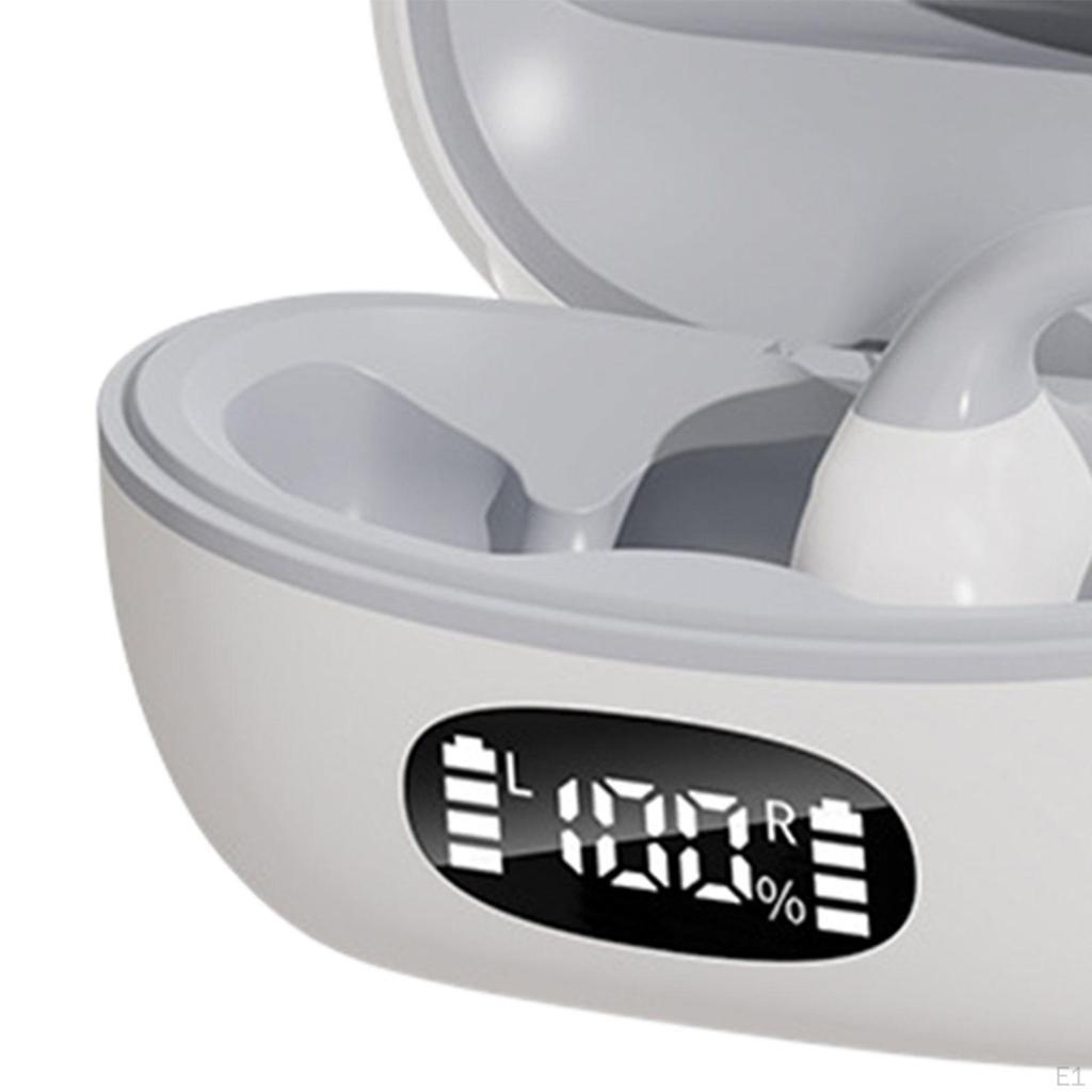 Clip on Open Ear Headphones Headset Sturdy ,LED Display, Ergonomic, 5.3 Stereo Earbuds