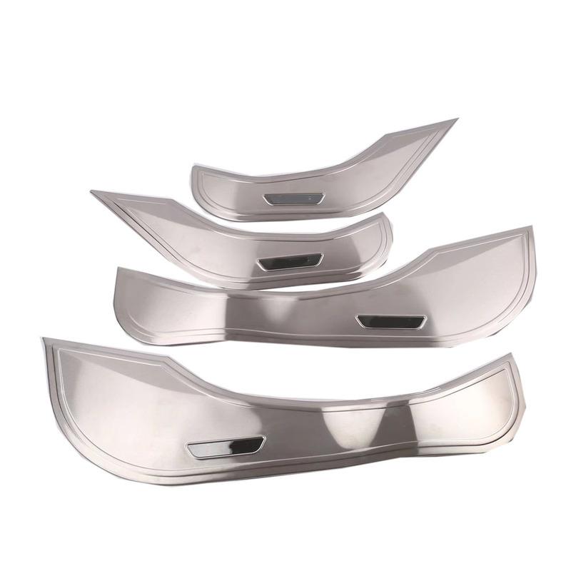 Stainless Steel Car Inner Door Anti-Kick Panel Cover For Hyundai IX35 2018     Trim Stick Interior Accessories