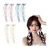 Hair Clip Hairpin (Set of 6 In 3 Colors) Bowknot Ribbon Hair Clip No Trace Hair Ornament Lace Hair Accessory with Ribbon Stylish Cute Children Women