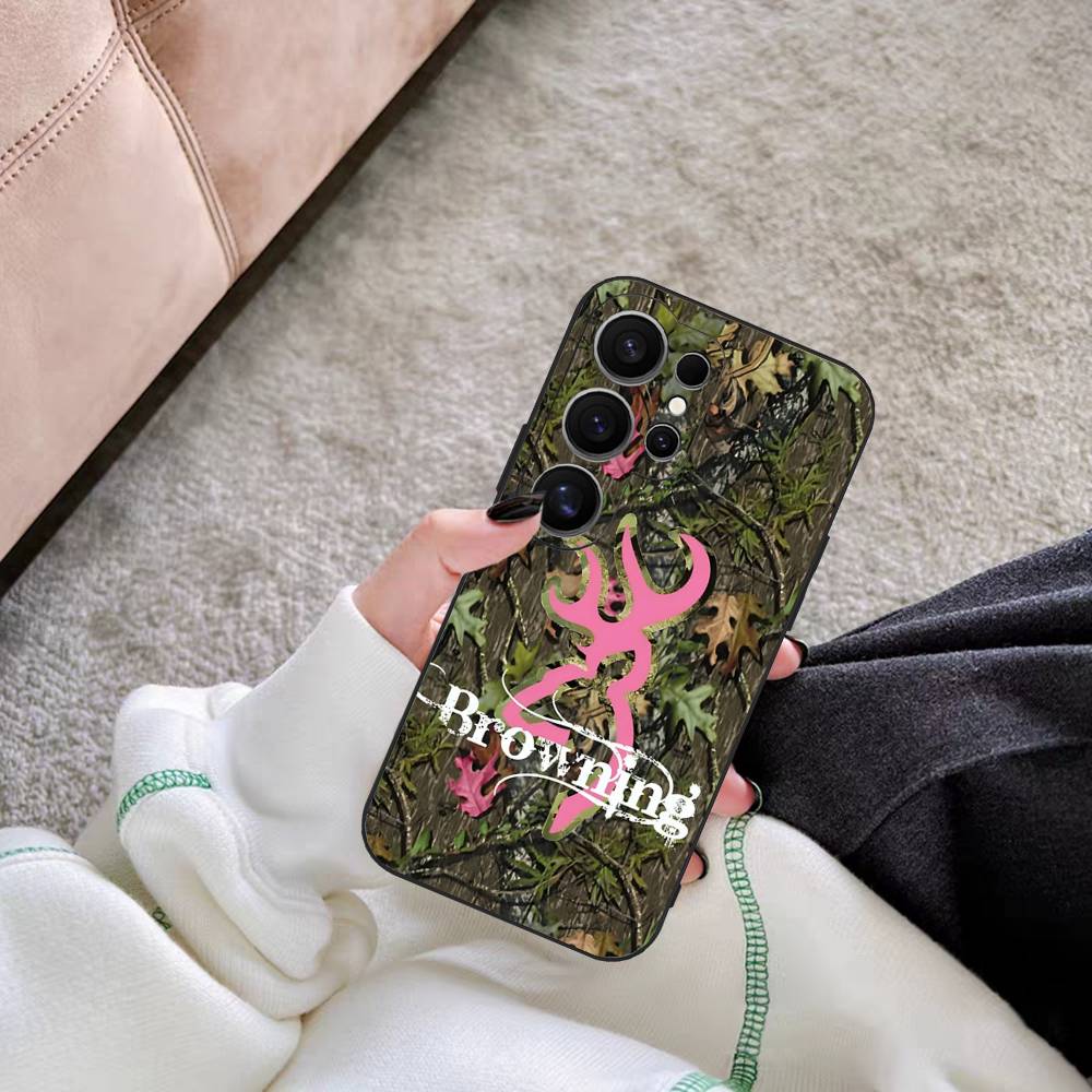 B-Browning Logo Phone Case For Samsung S 24 Fe 25 Ultra Plus 20 Lite 21 30 22 23 24 22 Ultra 5G Fundas