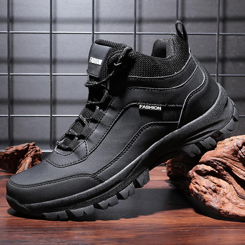 Casual Sneaker Men High-quality Short Boots Autumn Outdoor Thick Soled Mountaineering Wear-resistant Anti Slip Work Hiking Shoes