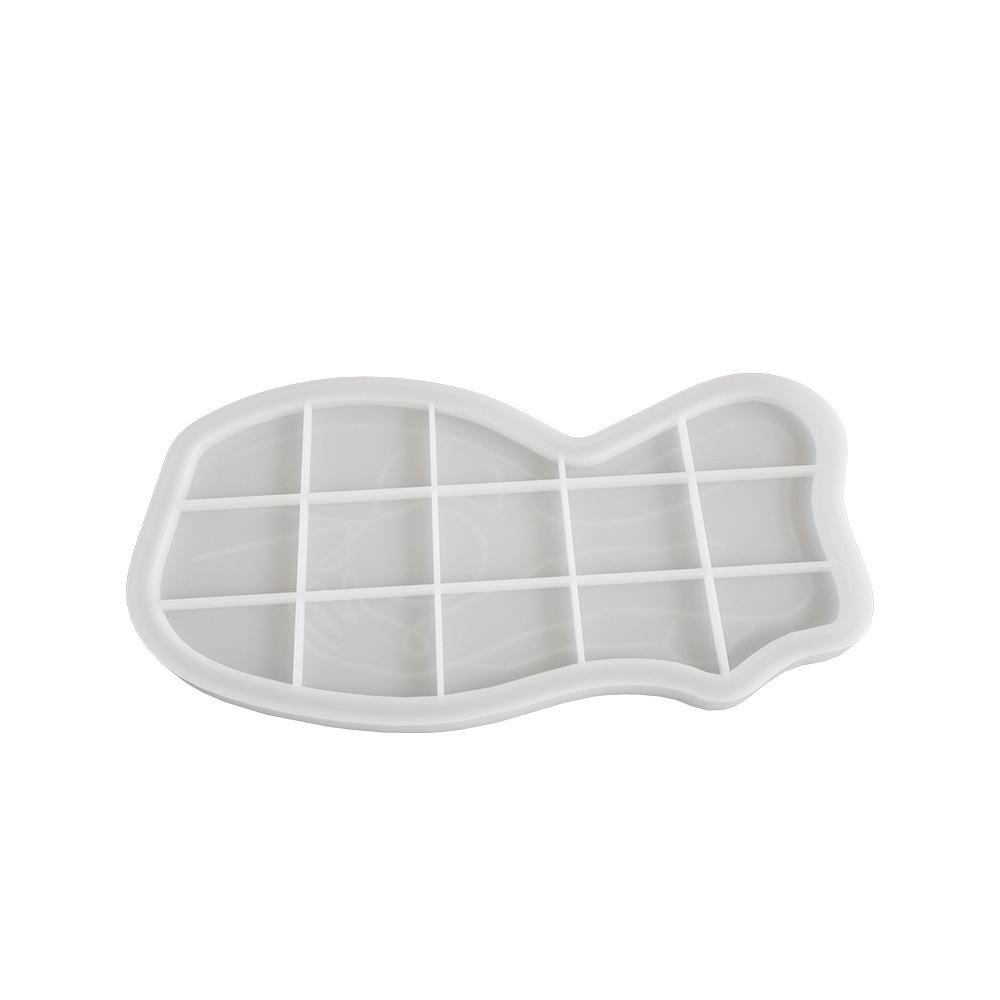 DIY Abstraktes Menschliches Linien Tablett Silikonform für Epoxid-, Zement- und Gips Kreationen