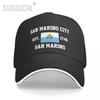 Czapka z daszkiem SAN MARINO EST SAN MARINO CITY Stolica Unisex Damska Unisex Hip Hop Czapki Sandwich Snapback Kapelusz Golfowy Wędkarski