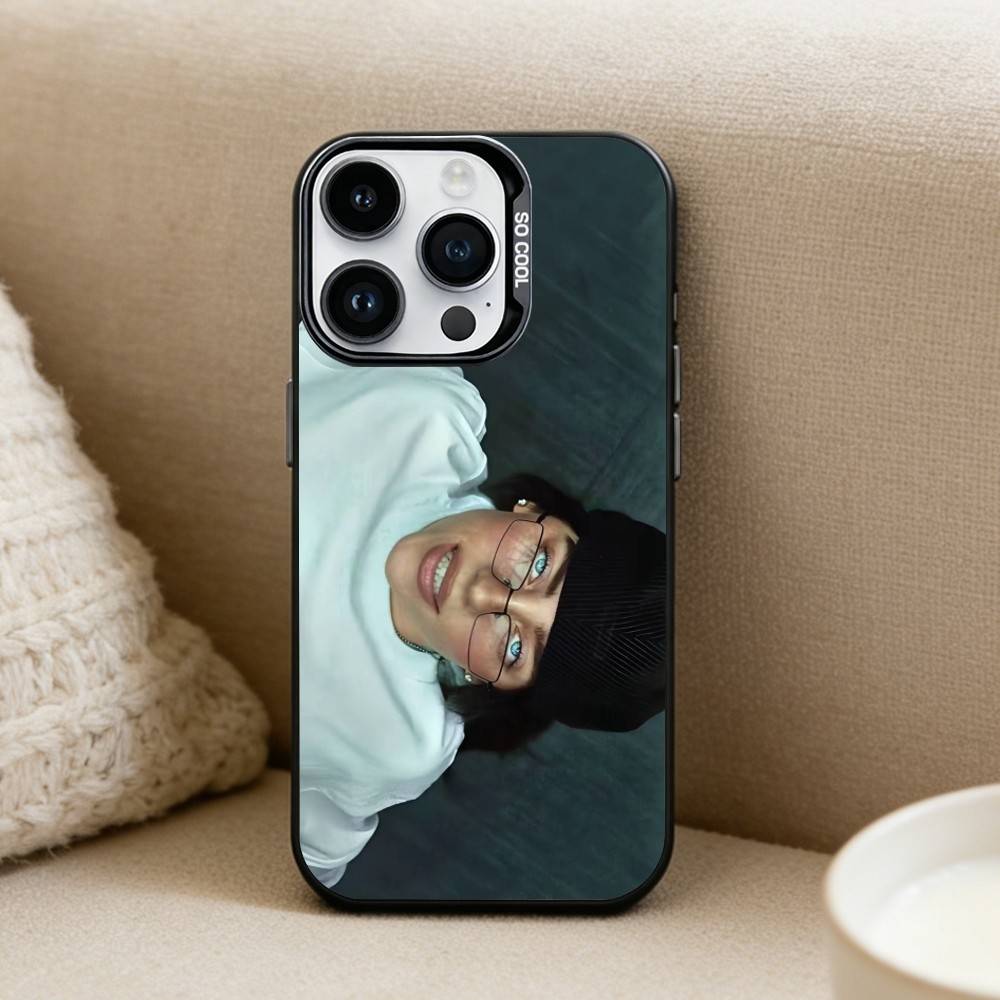 

Singer B-Billie Phone Case For iPhone17, 16,15,14,13,12 Pro Max Black Candy Matte Shockproof Cover iPhone12