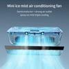 15W Wall-Mounted Air Cooling Fan 30S Quick Cooling Ice Mist Air Fan Home Kitchen Leafless Air Conditioning Fan