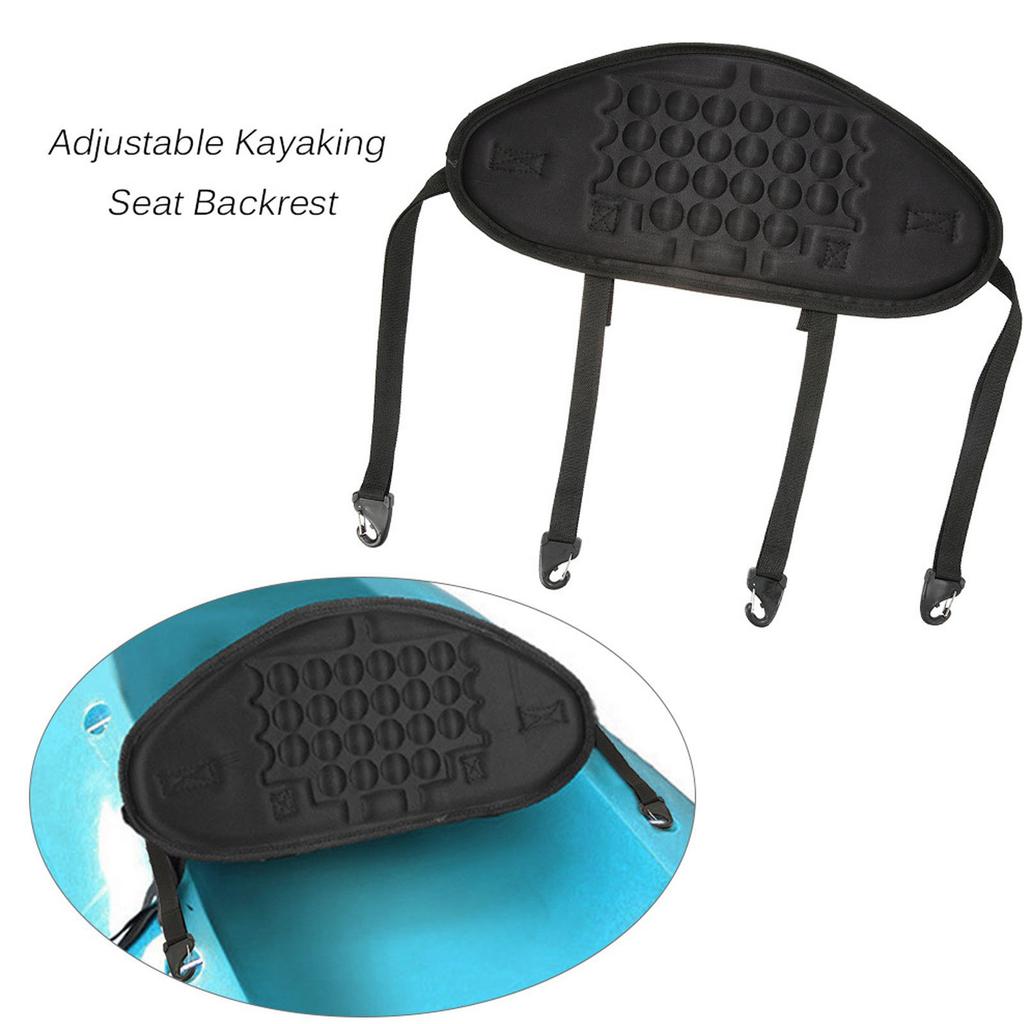 Dossier de Kayak Professionnel Rembourré Confortable Imperméable Support de Dossier de Canoë avec Sangle Réglable Dossier de Kayak Noir