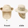 Men Bucket Hat with Shawl Summer Face Neck Protection Breathable Outdoor Hiking Camping Fishing Hat Neck Flap Anti-UV Sun Cap