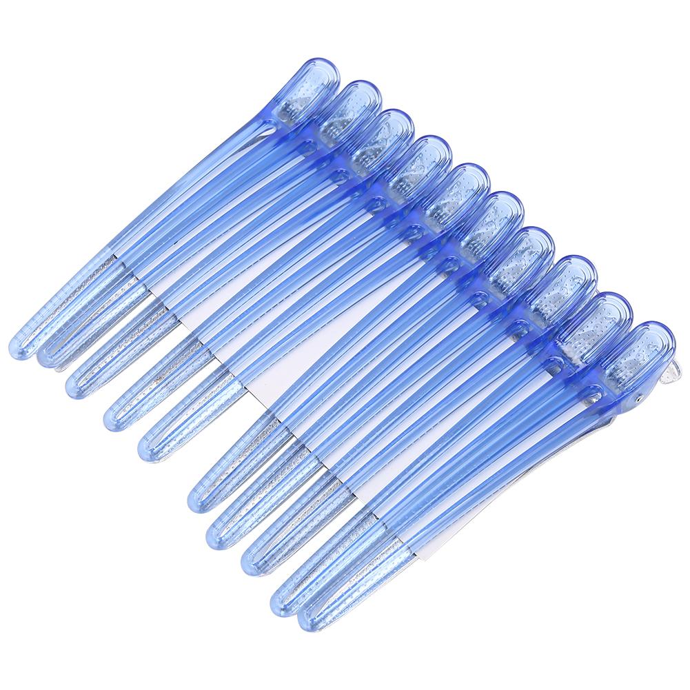 

10 шт. Зажим-уточка для разделения волос, парикмахерская заколка для прически для парикмахерской, барбершопа, синий синий