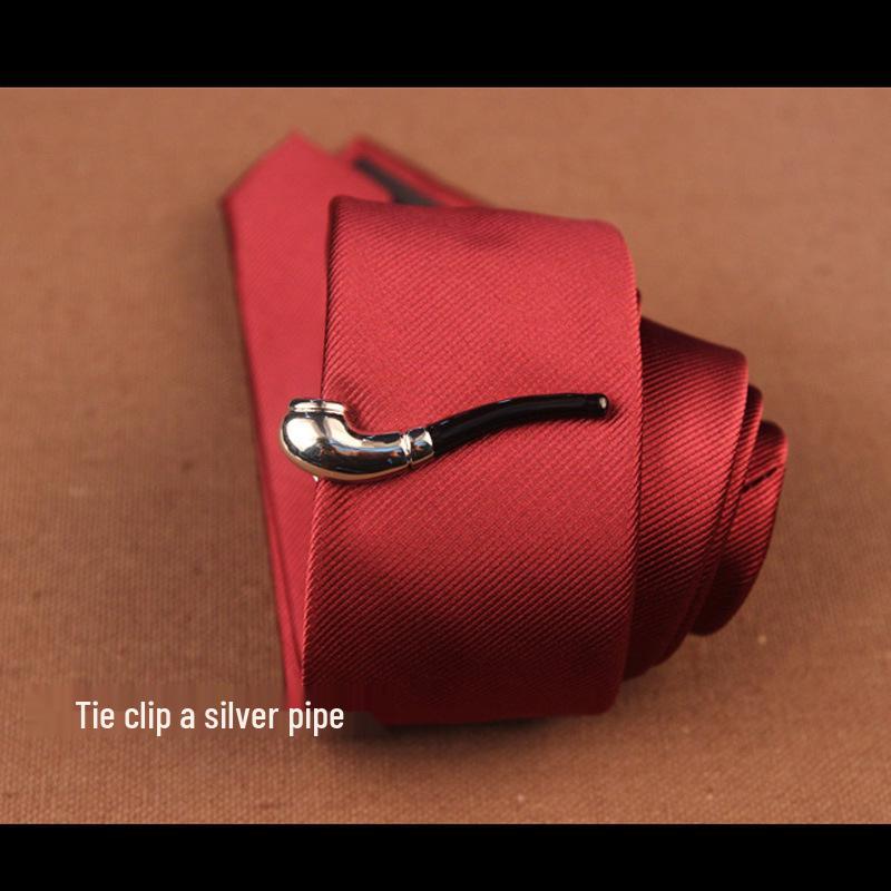 Herren Krawattenklammer - Schnurrbart, Schwarze Feder & Anker Designs verfügbar