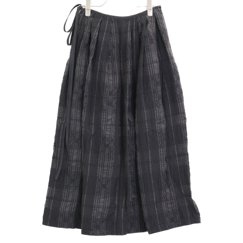 LE CIEL BLEU 24 Black Check Lace Sheer Guard Skirt skirt 34 blackUsed