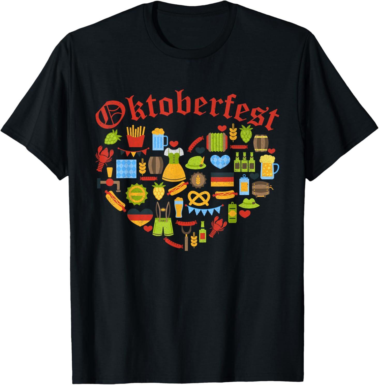 Oktoberfest German Bavarian Women Beer Fest T-Shirt Mens Womens Tees Top 4XL