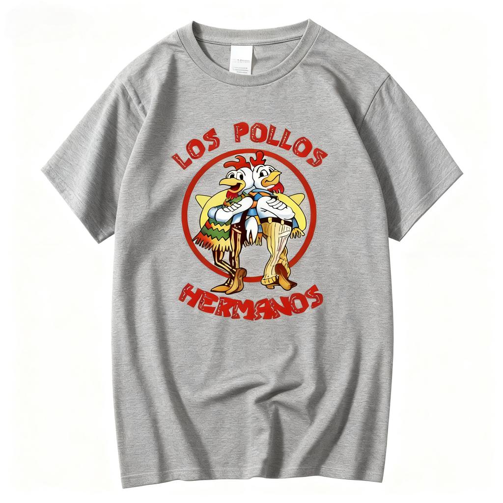 Summer Short Sleeved Men's High Quality T-shirt 100% Cotton Breaking Bad LOS POLLOS Print Casual Funny T-shirt Male Tees Tops