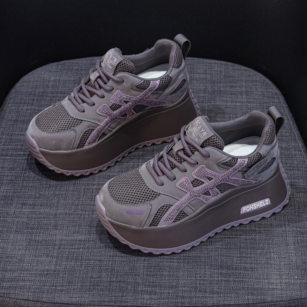 Small thick-soled retro Forrest Gump shoes women's 2025 autumn new popular dad shoes heightening casual fashion women's shoes