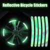20Pcs Motorcycle Tire Rim Reflective Sticker Night Safety Warning Stickers Hub Reflector Auto Decals Motorcycle Wheel Strip Tool