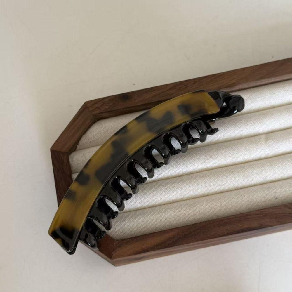 Acetic Acid Acetate Banana Clip Large Size Hairpin Creative Leopard Print Hair Clip  Daily
