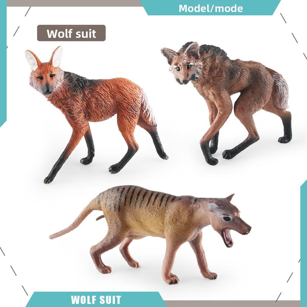 Simulated Animal Wild Wolf Model Ornament For Desktop Decoration And Collecting