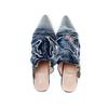 2024women's Summer New Style Sexy Pointed Toe Personalized Zipper Women's Slippers Outdoor Casual Party Dress Women's High Heels