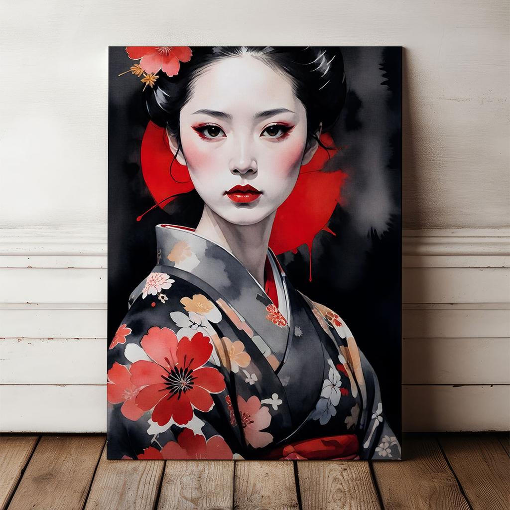 Canvas Painting Japanese Portrait