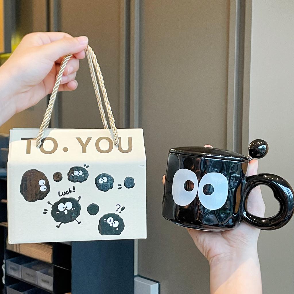 Souvenir Girls Cute Ceramic Mug with Lid Couple Water Cup Creative Practical Mug Men's Coffee Mug Gift