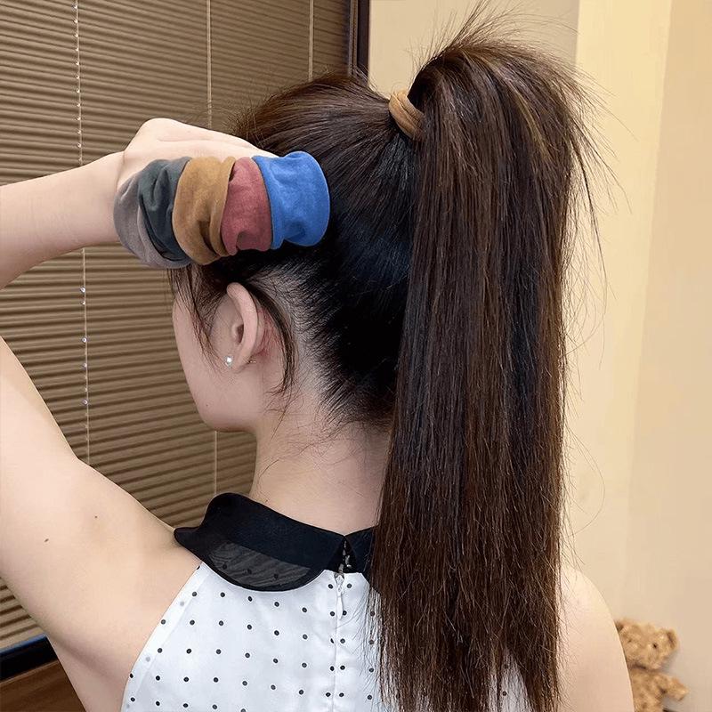 Wide Children's & Women's Rubber Hair Bands - Durable Seamless Hair Ties for Ponytails and Buns