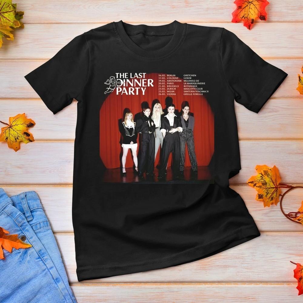 New The Last Dinner Party Band Europe Tour Black Cotton S5XL T Shirt  FN1682 Unisex T-Shirt S