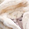 Kids Coat Rabbit Ear Windproof Polyester Long Sleeve Warm Girl Coat for Daily Life