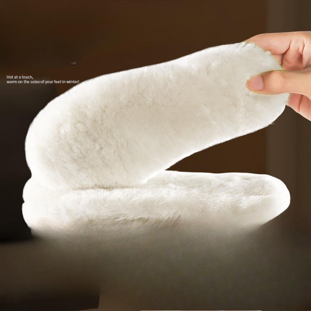 

Пара теплых стелек, толстых и пушистых, морозостойких, дышащих и впитывающих пот, с мягкими и удобными подошвами, повседневный плюшевый материал 42