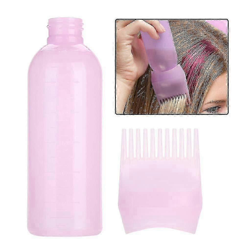Root Comb Applicator Bottle for Hair Dye with Brush and Graduated Scale for Precision Application