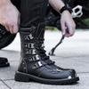 Men's Motorcycle Boots Outdoor Boots Seasonal Fashion Riding Shoes Trendy and Cool