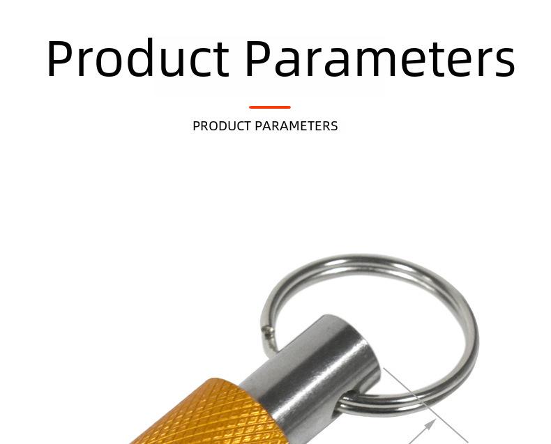 Color Alloy Key Extension Rod with Self-locking Mountaineering Buckle for Quick and Easy Hexagonal Extension.
