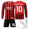 2425 AC Milán Domácí Dlouhý Rukáv Dres Set 9 Giroud 10 Leo 19 Olympiáda 11 Ibrahimović Kaka Nohy