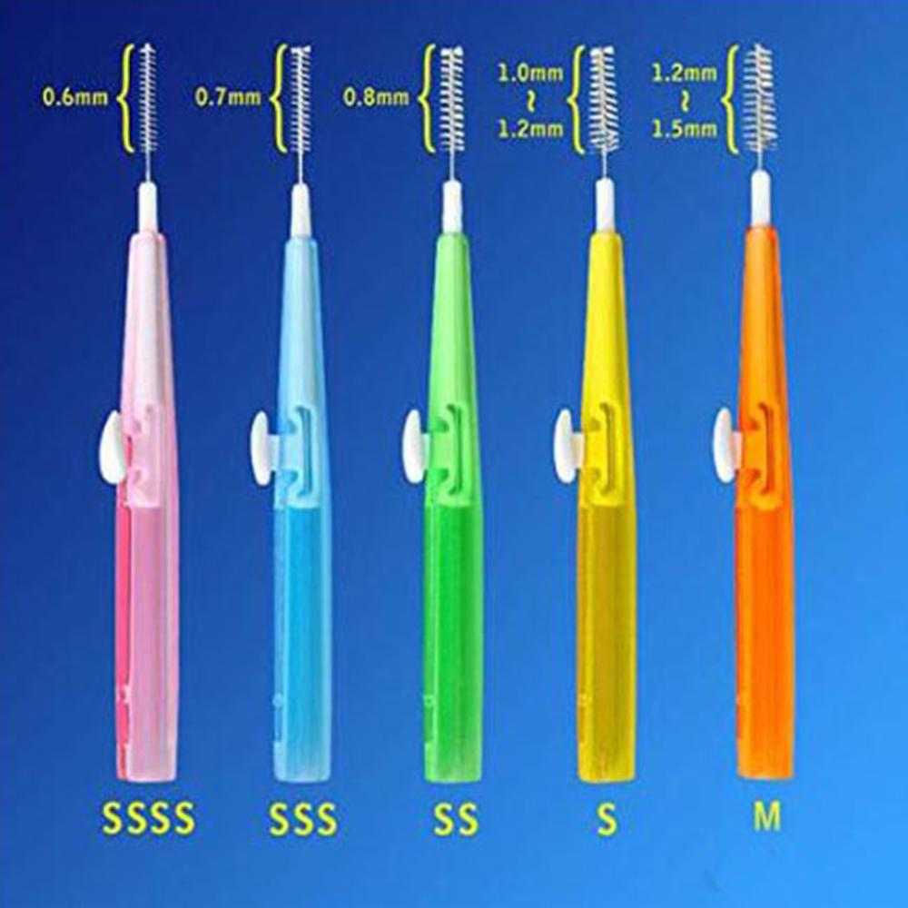 

60pcs Toothpick Interdental Brushes Tooth Flossing Head Oral Hygiene Brush Optional Sizes